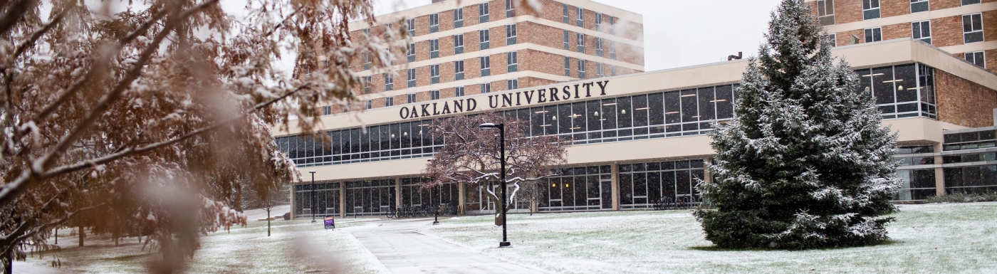 Oakland University Campus in Winter