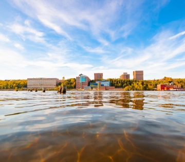 Michigan Tech view from water