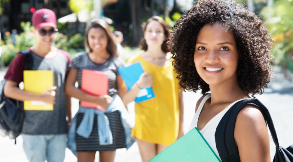Students smiling