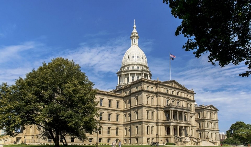 View of Michigan Capital building 