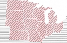 Map of Midwest