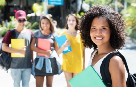 Students smiling